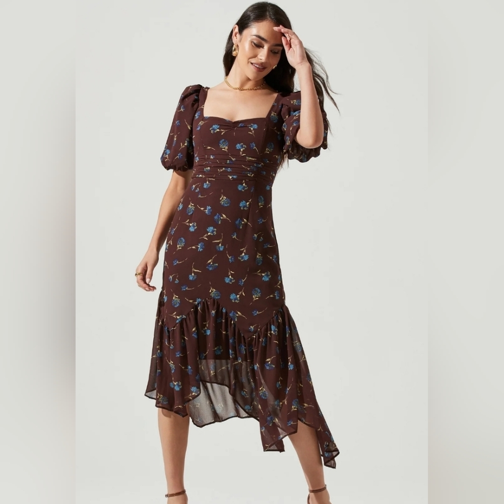 ASTR the label Midi asymmetrical dress